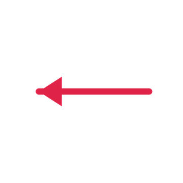 A straight directional arrow pointing west with a solid arrowhead.