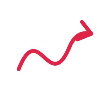 A wave directional arrow pointing east with an open arrowhead.