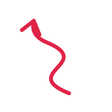 A wave directional arrow pointing north with an open arrowhead.