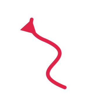 A wave directional arrow pointing north with a solid arrowhead.