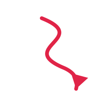 A wave directional arrow pointing south with a solid arrowhead.