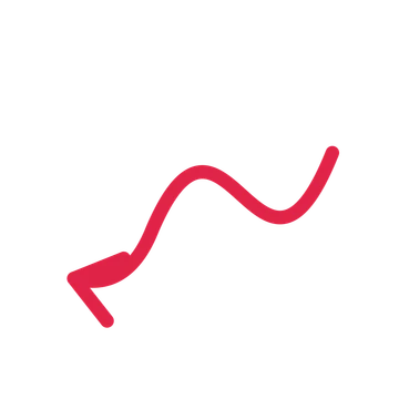 A wave directional arrow pointing west with an open arrowhead.
