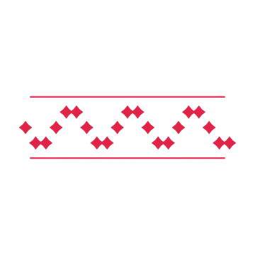 A decorative divider with 21 diamond motifs arranged in a wave, between two fine horizontal rules.