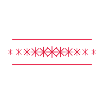 A decorative divider with 11 fan motifs arranged in a tapered, between two fine horizontal rules.
