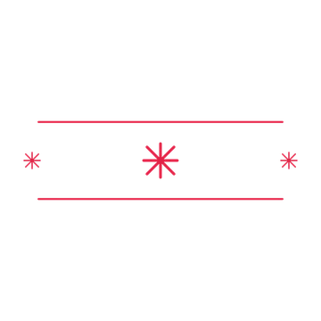 A decorative divider with 3 fan motifs arranged in a tapered, between two fine horizontal rules.