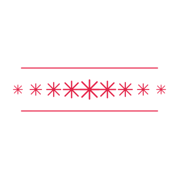 A decorative divider with 9 fan motifs arranged in a tapered, between two fine horizontal rules.