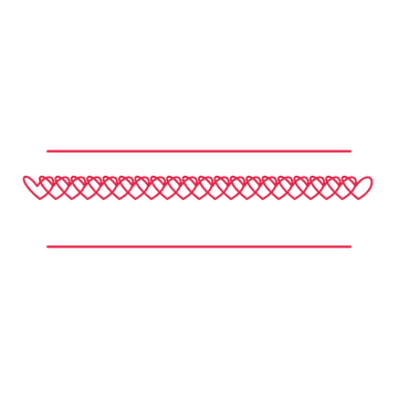A decorative divider with 21 loop motifs arranged in a line, between two fine horizontal rules.