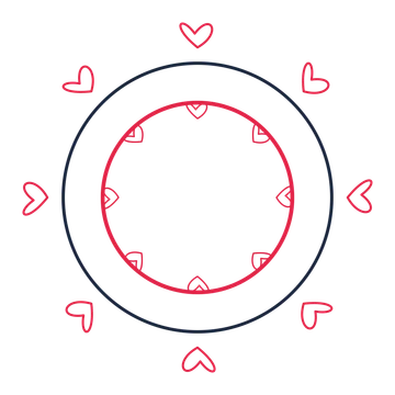 A circular emblem with 8 loop motifs, fine concentric rings and a double orbit structure.
