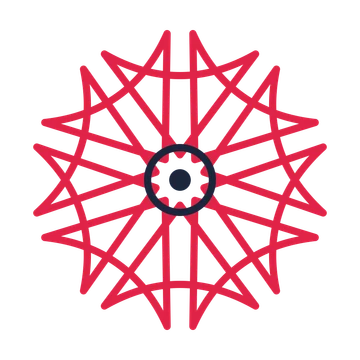 A 10-petal bell flower with a ring centre and a transparent background.