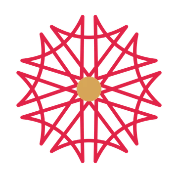 A 10-petal bell flower with a seed centre and a transparent background.