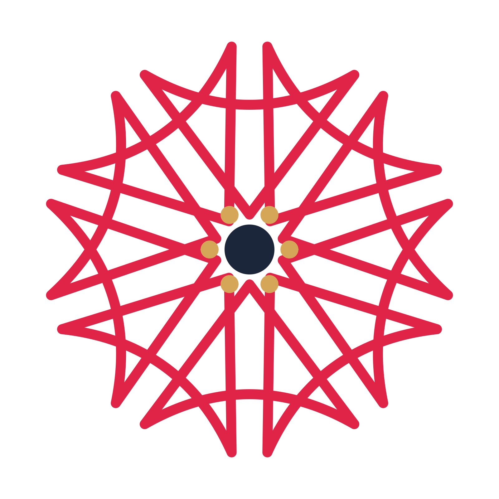 A 10-petal bell flower with a stamen centre and a transparent background.