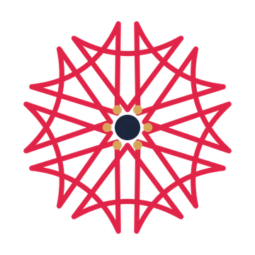 A 10-petal bell flower with a stamen centre and a transparent background.