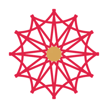 A 12-petal bell flower with a seed centre and a transparent background.