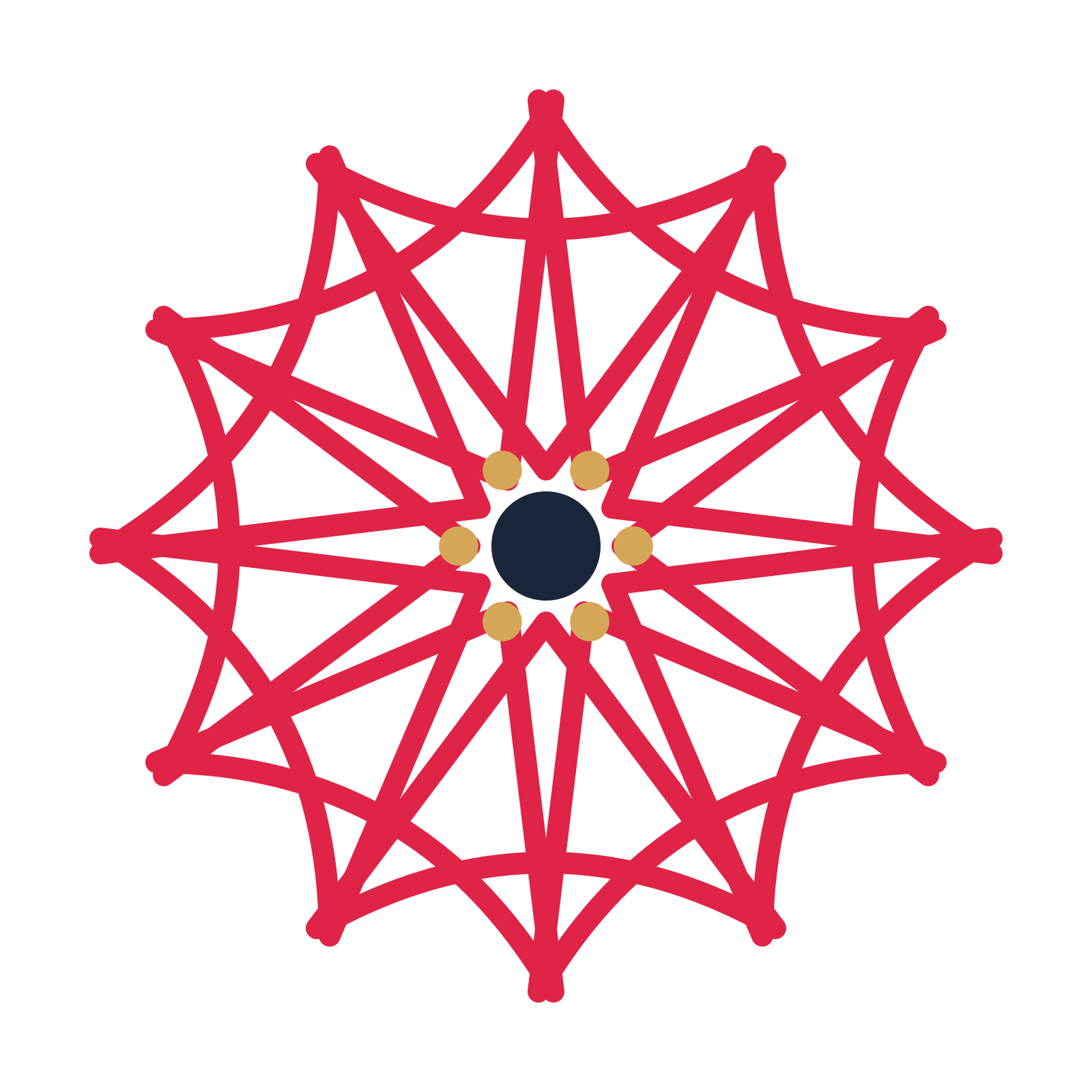 A 12-petal bell flower with a stamen centre and a transparent background.