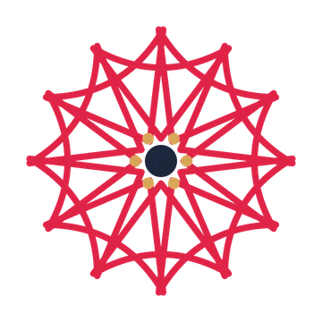 A 12-petal bell flower with a stamen centre and a transparent background.