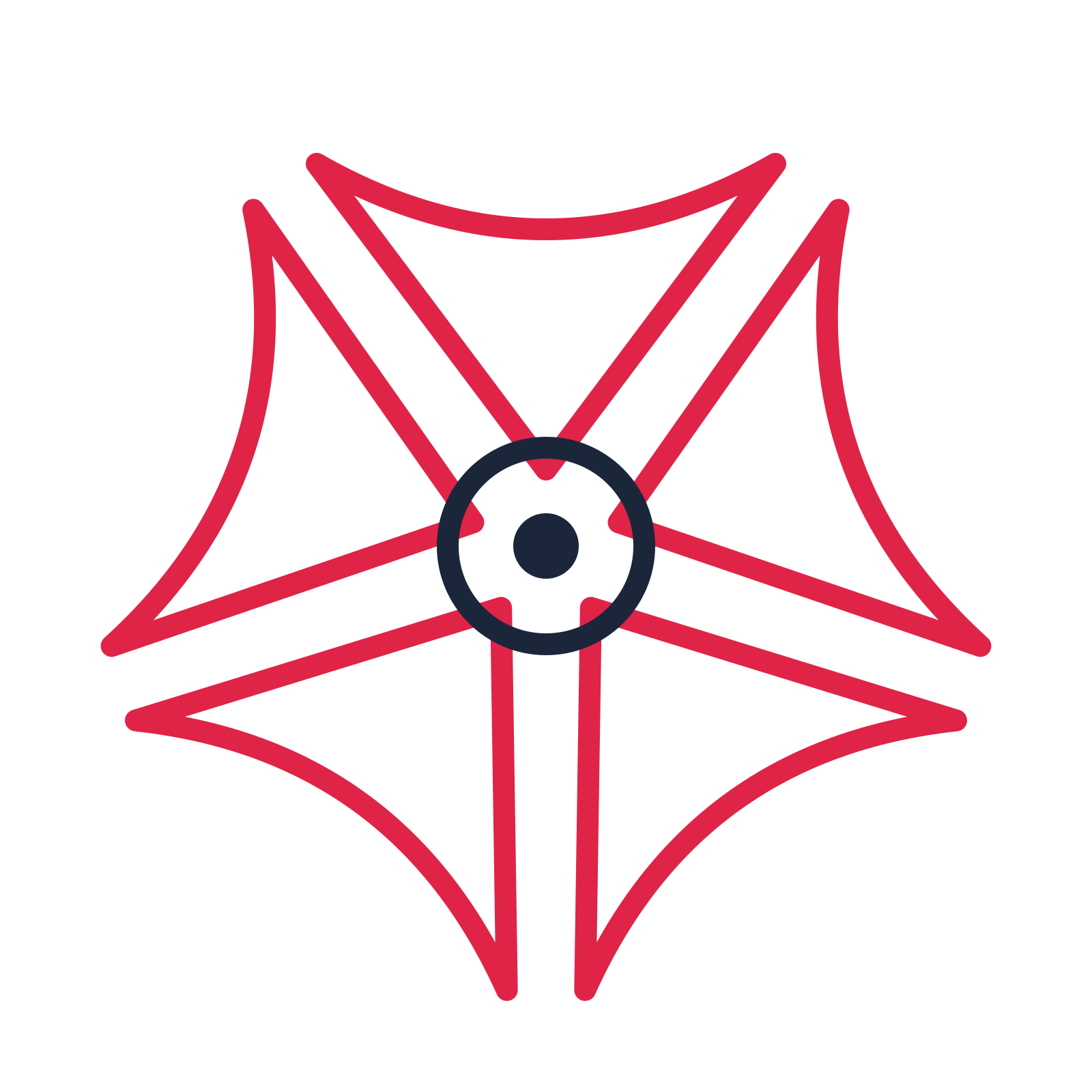 A 5-petal bell flower with a ring centre and a transparent background.