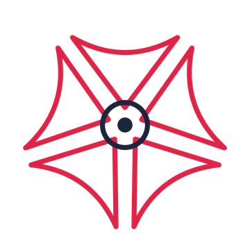 A 5-petal bell flower with a ring centre and a transparent background.