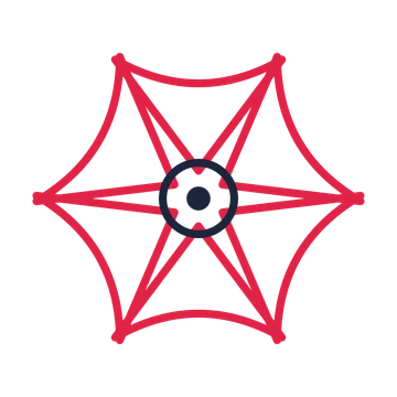 A 6-petal bell flower with a ring centre and a transparent background.