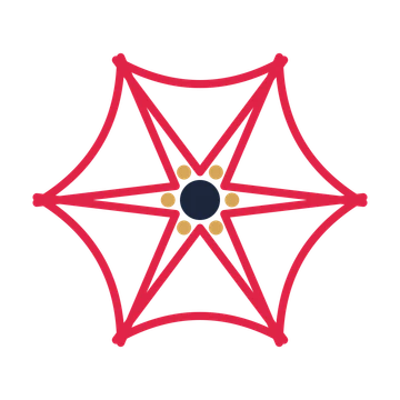 A 6-petal bell flower with a stamen centre and a transparent background.