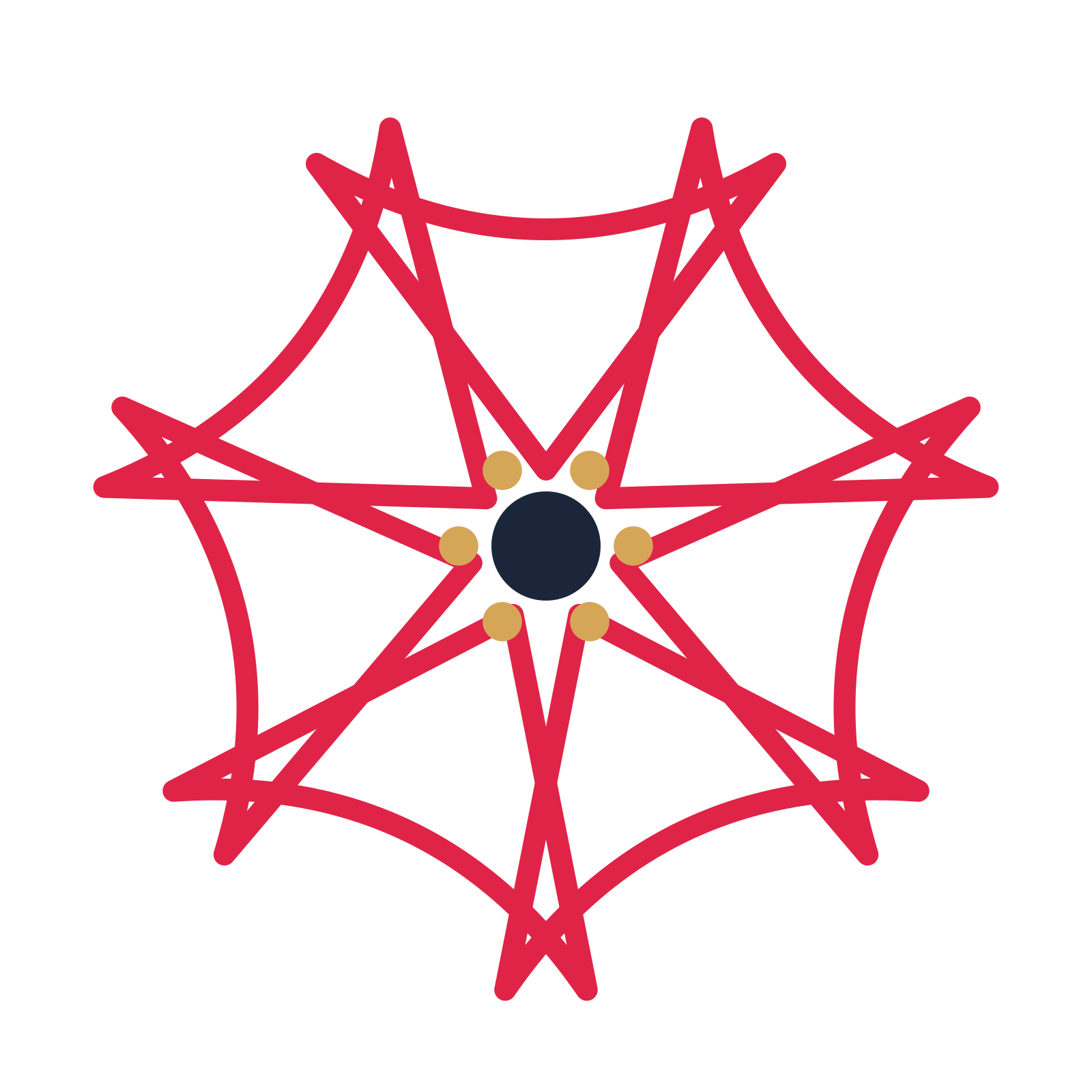 A 7-petal bell flower with a stamen centre and a transparent background.