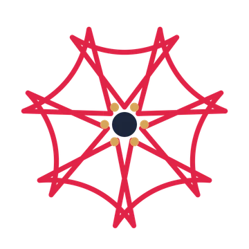 A 7-petal bell flower with a stamen centre and a transparent background.