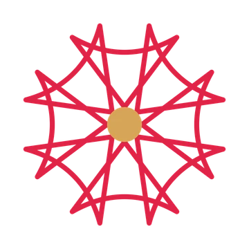 A 8-petal bell flower with a seed centre and a transparent background.
