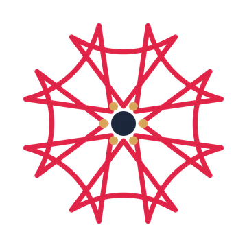 A 8-petal bell flower with a stamen centre and a transparent background.