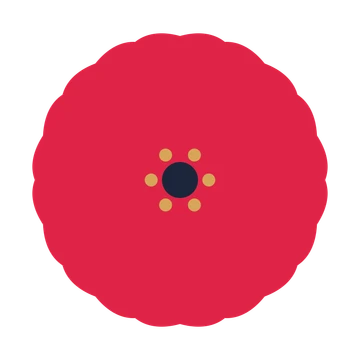 A 10-petal cosmos flower with a stamen centre and a transparent background.