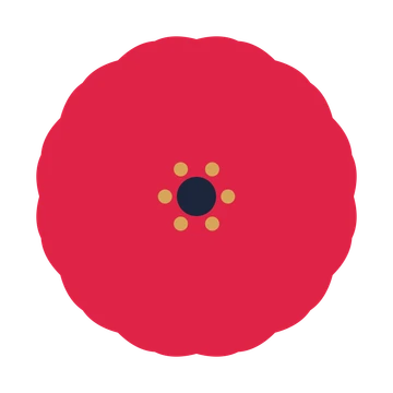 A 12-petal cosmos flower with a stamen centre and a transparent background.