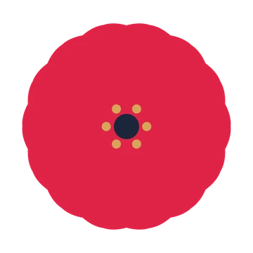 A 14-petal cosmos flower with a stamen centre and a transparent background.