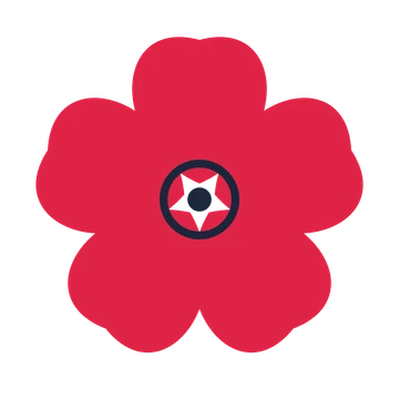 A 5-petal cosmos flower with a ring centre and a transparent background.