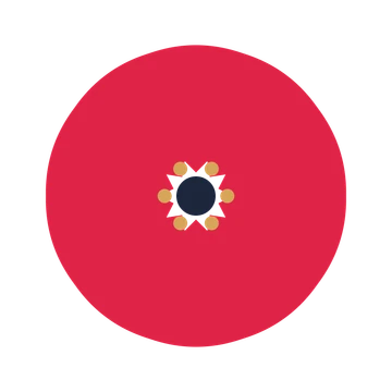A 10-petal fan flower with a stamen centre and a transparent background.