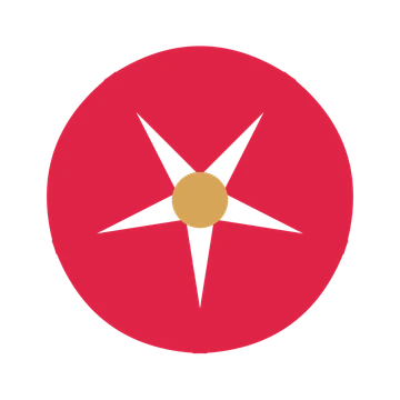 A 5-petal fan flower with a seed centre and a transparent background.