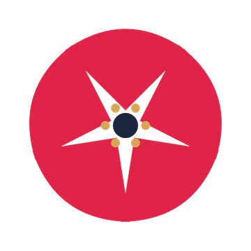 A 5-petal fan flower with a stamen centre and a transparent background.