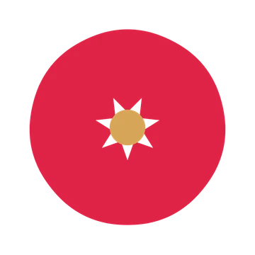 A 7-petal fan flower with a seed centre and a transparent background.