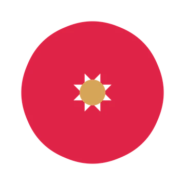 A 8-petal fan flower with a seed centre and a transparent background.