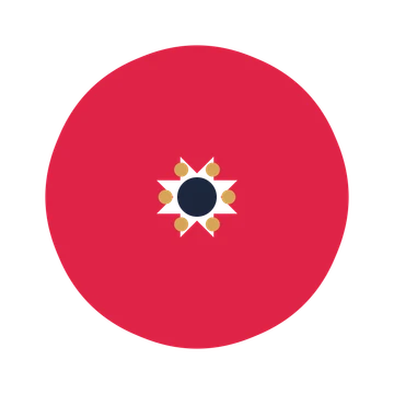 A 8-petal fan flower with a stamen centre and a transparent background.