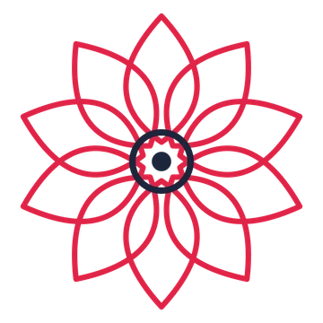 A 10-petal lily flower with a ring centre and a transparent background.
