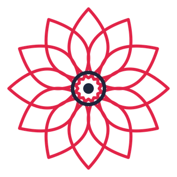 A 12-petal lily flower with a ring centre and a transparent background.