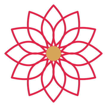 A 12-petal lily flower with a seed centre and a transparent background.