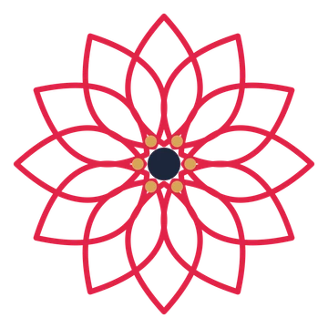 A 12-petal lily flower with a stamen centre and a transparent background.