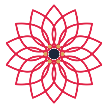 A 14-petal lily flower with a stamen centre and a transparent background.