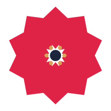 A 10-petal pointed flower with a stamen centre and a transparent background.