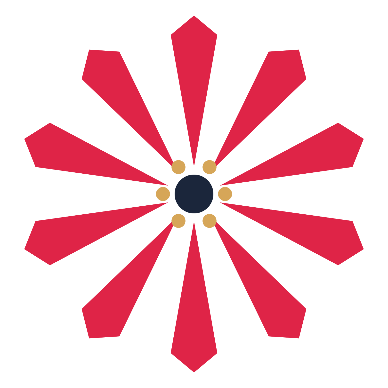 A 10-petal ray flower with a stamen centre and a transparent background.