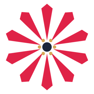 A 10-petal ray flower with a stamen centre and a transparent background.