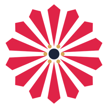 A 14-petal ray flower with a stamen centre and a transparent background.