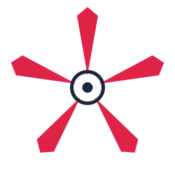 A 5-petal ray flower with a ring centre and a transparent background.