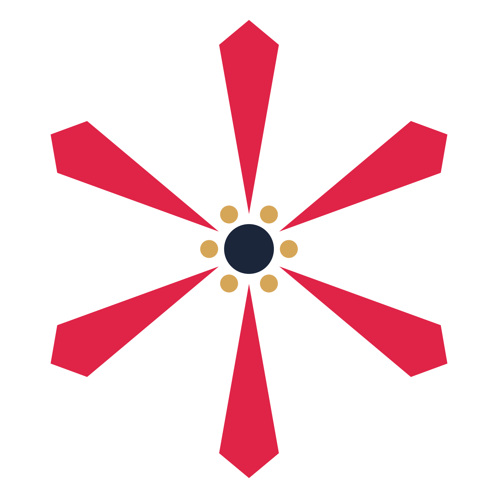 A 6-petal ray flower with a stamen centre and a transparent background.