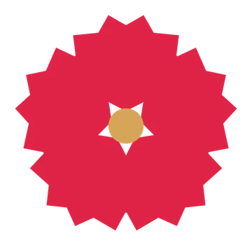 A 5-petal ruffled flower with a seed centre and a transparent background.