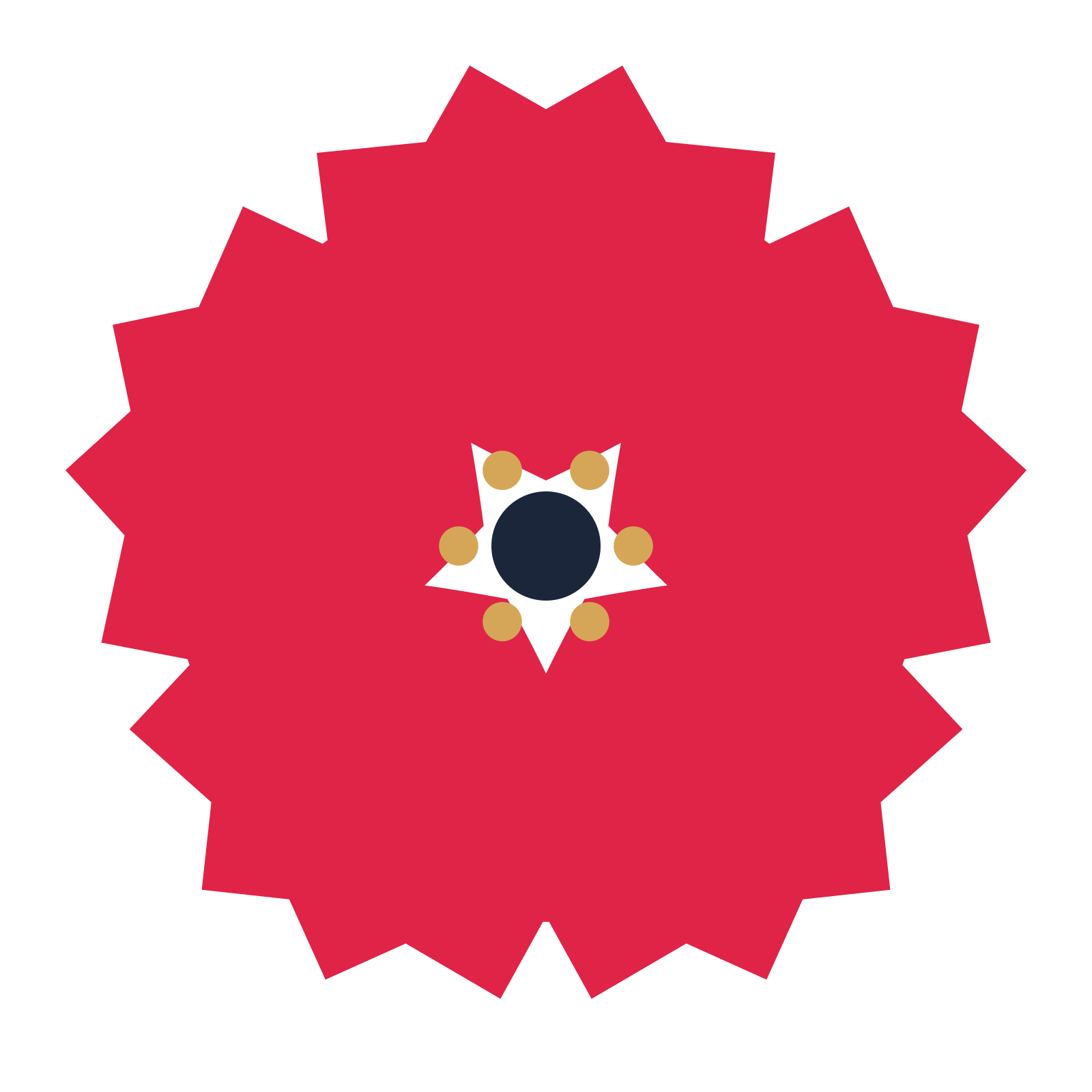 A 5-petal ruffled flower with a stamen centre and a transparent background.